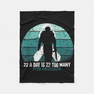 USA:s militära veteraner Suicide Awareness Ptsd Aw Fleecefilt