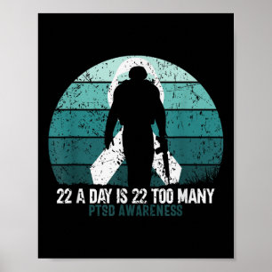 USA:s militära veteraner Suicide Awareness Ptsd Aw Poster