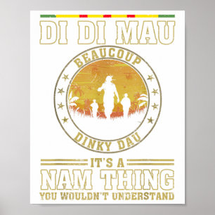 USA:s militära Vietnam Krig Vets Gift Di Mau Dinky Poster