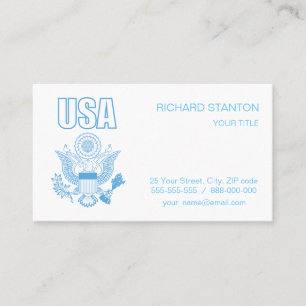 USA:s nationella emblem Visitkort