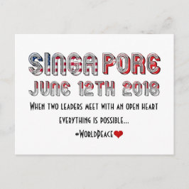 USA:s och Nordkoreas möte i Singapore Vykort