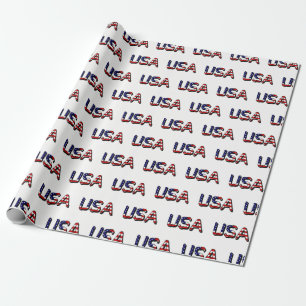USA:s överlagring av amerikanska Flagga Presentpapper