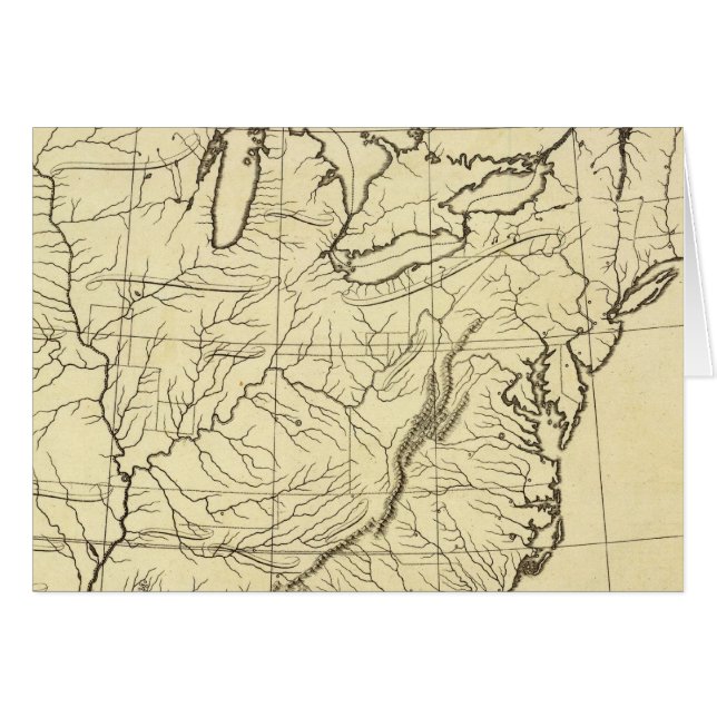 USA:s översikt Hälsningskort (Framsidan Horizontal)