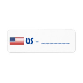USA: s postkorsning Returadress Etikett