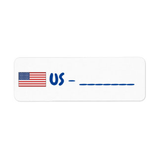 USA: s postkorsning Returadress Etikett