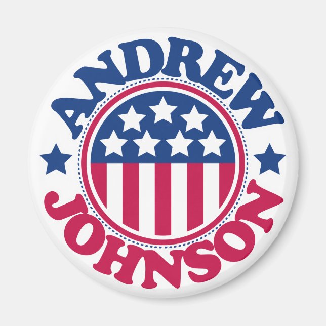 USA:s president Andrew Johnson Magnet (Framsidan)