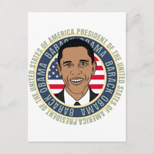 USA:s president Barack Obama Vykort