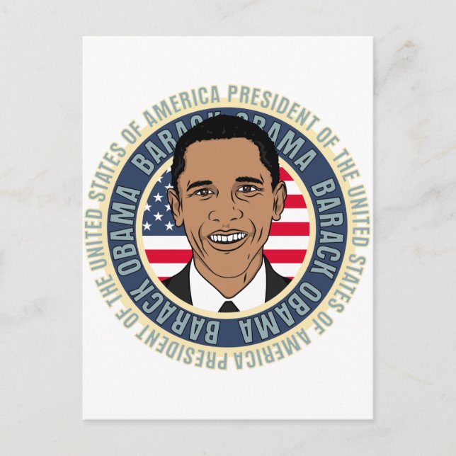 USA:s president Barack Obama Vykort (Framsida)