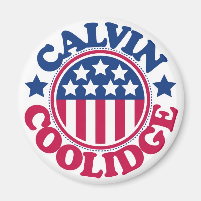 USA:s president Calvin Coolidge Magnet (Framsidan)