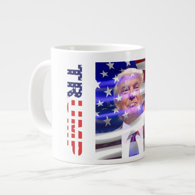 USA:s president Donald Trump mugg Jumbo Mugg (Framsida vänster)