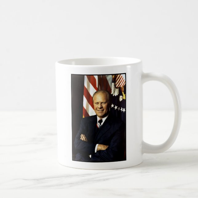 USA:s president Gerald Rudolph Ford "Jerry" Porträ Kaffemugg (Höger)