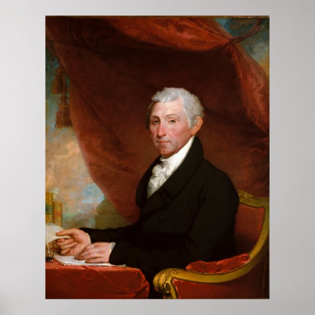 USA:s president James Monroe av Gilbert Stuart Poster (Framsidan)