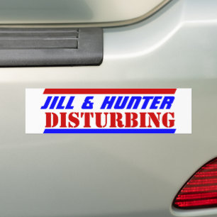 USA:s president JILL & HUNTER DISTURBING Go Home Bildekal