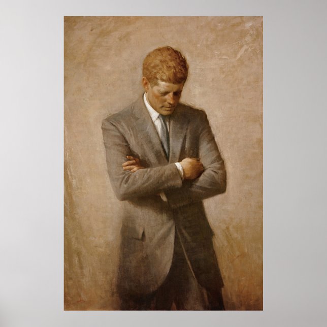 USA:s president John F. Kennedy av Aaron Shikler Poster (Framsidan)