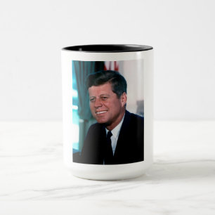 USA:s president John F. Kennedy i Ovala rummet Mugg
