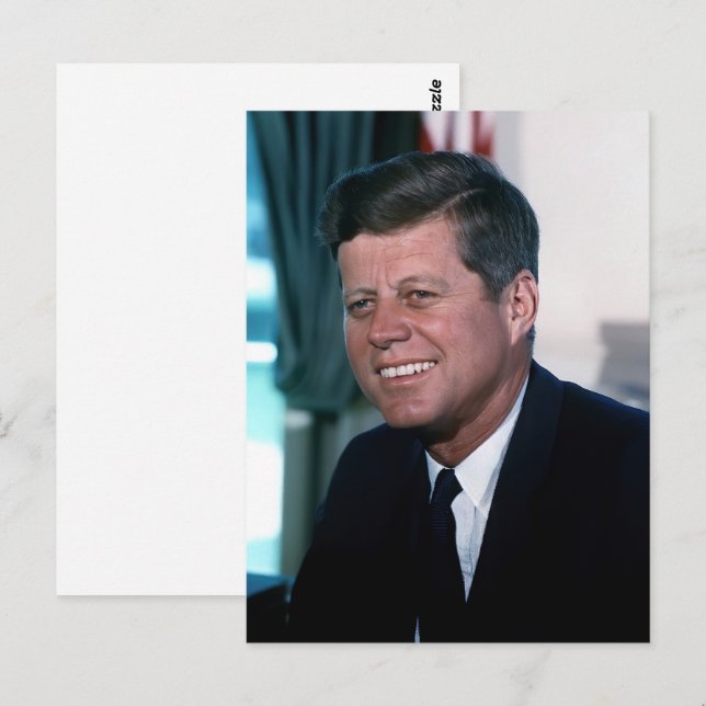 USA:s president John F. Kennedy i Ovala rummet Vykort (Fram/baksida)