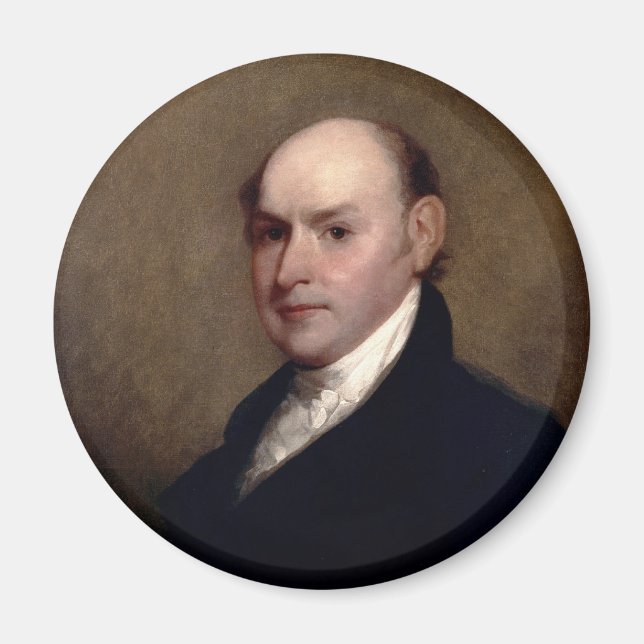 USA:s president John Quincy Adams av Gilbert Stuar Magnet (Framsidan)