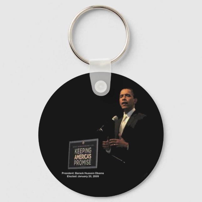 USA:s president Obama Keychain Memorabilia Nyckelring (Framsida)