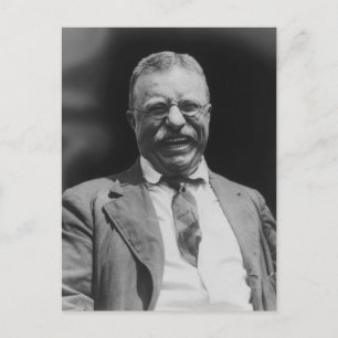 USA:s president Theodore Teddy Roosevelt Laughing Vykort