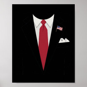 USA:s president Trump kostym Enkel Halloween-kosty Poster