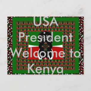 USA:s president Välkommen till Kenyas vykort
