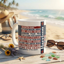USA:s presidenters typografiska flagga, 250 år 177 Kaffemugg