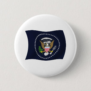USA:s presidentstämpel Flagga Knapp