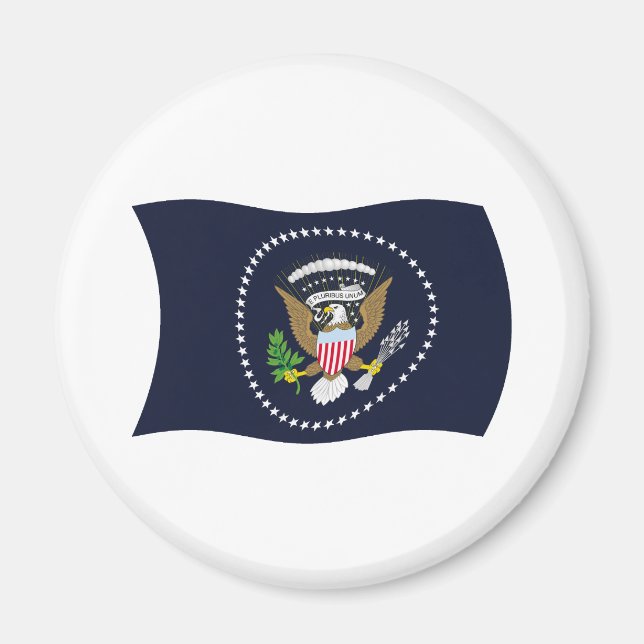 USA:s presidentstämpel Flagga Magnet (Framsidan)