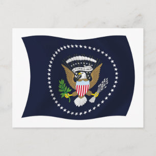 USA:s presidentstämpel Flagga vykort