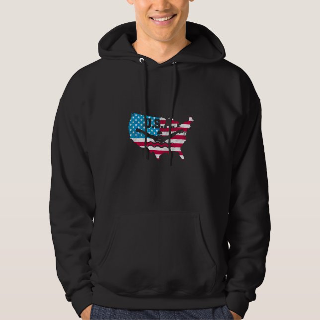USA:s Pride Land Swimming Champion Fast Sw Hoodie (Framsida)