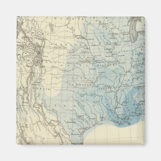 USA:s regndiagram Magnet (Framsidan)