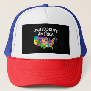USA:s resegåva från United Stater Karta T-shirt Keps