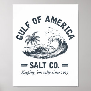 USA:s salt bukt sedan 2025 Lustigt Mexiko G Poster