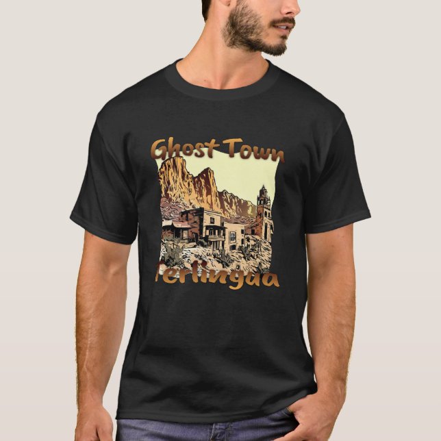 USA:s semester i Texas: Terlingua Ghost Town T Shirt (Framsida)