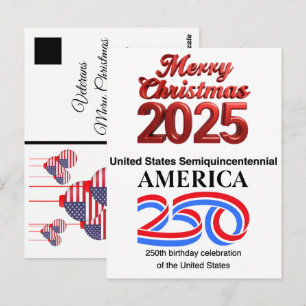 USA:s semikvincennium: Nyår 2026 Vykort