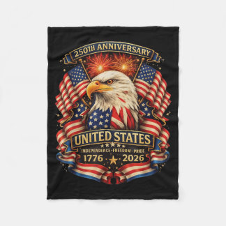 USA:s självständighet 250-årsjubileum 1776 2026 Fleecefilt