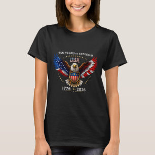 USA:s självständighet 250-årsjubileum 1776 2026 T Shirt