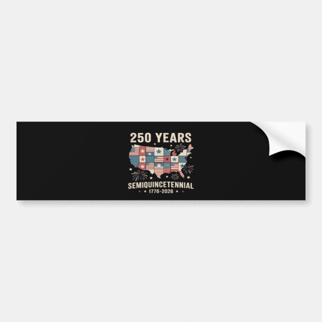 USA:s självständighet 250-årsjubileum Bildekal (Framsidan)