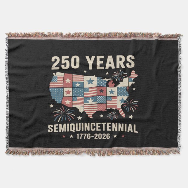 USA:s självständighet 250-årsjubileum Filt (Framsidan)