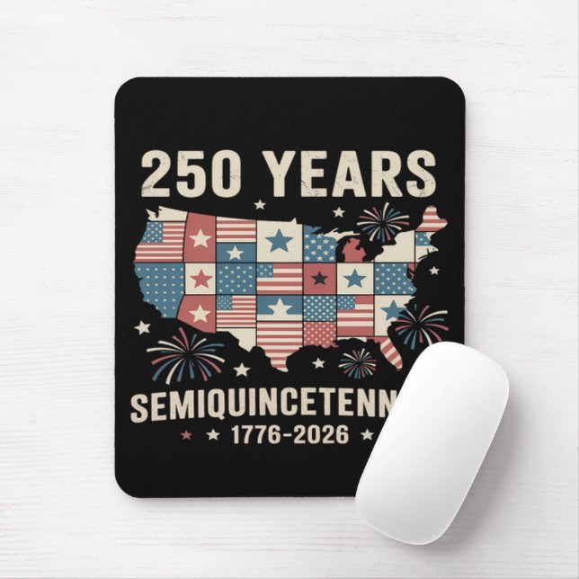 USA:s självständighet 250-årsjubileum Musmatta (Med mus)