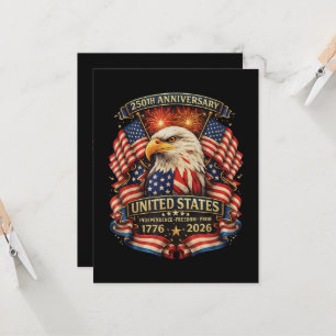 USA:s självständighets 250-årsjubileum 1776 2026 Inbjudningar