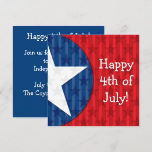 USA:s självständighetsdag 4:e juli anpassad inbjud Inbjudningar