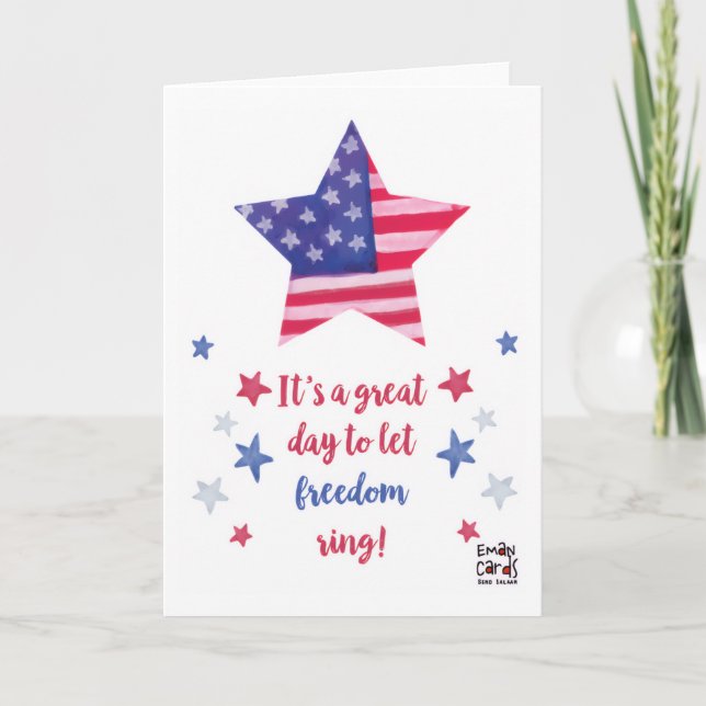USA:s självständighetsdag -  Kort (Framsida)