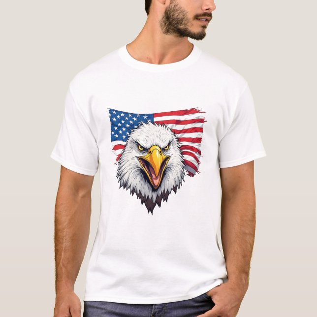 USA:s självständighetsdag Örn Design T Shirt (Framsida)