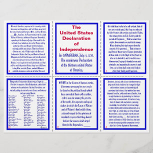 USA:s självständighetsförklaring Pocket Pamphlet