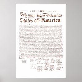 USA:s självständighetsförklaring Poster