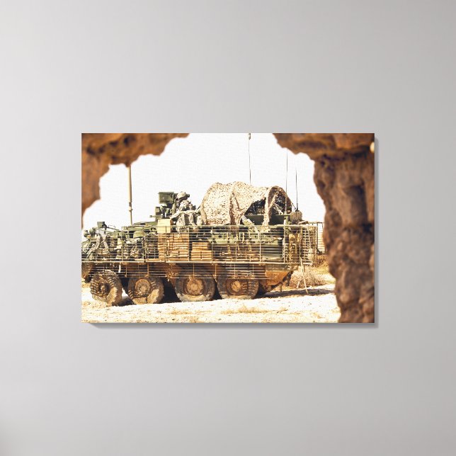 USA:s soldater bedriver stridspatruller i Afghanis Canvastryck (Framsida)