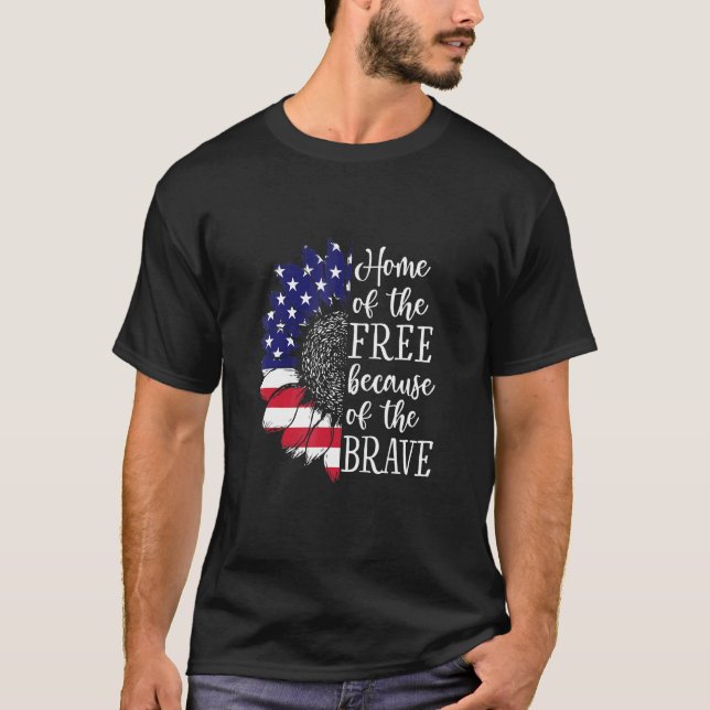 USA:s solroshem, fria och Modiga T Shirt (Framsida)
