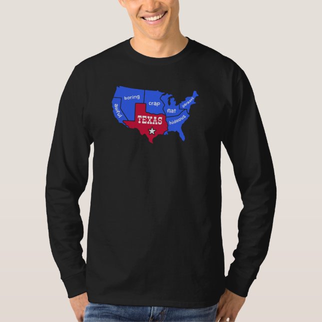 USA:s Stater Texas Design för stolta textilier T Shirt (Framsida)