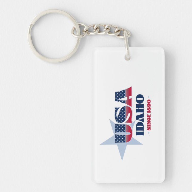 USA:s statliga Idaho Monogram-akrylisk nyckelkedja (Framsidan)